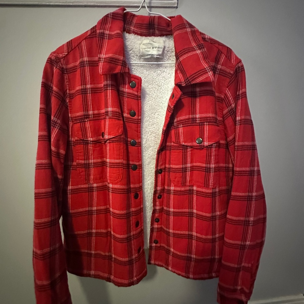 Lucky brand plaid shacket